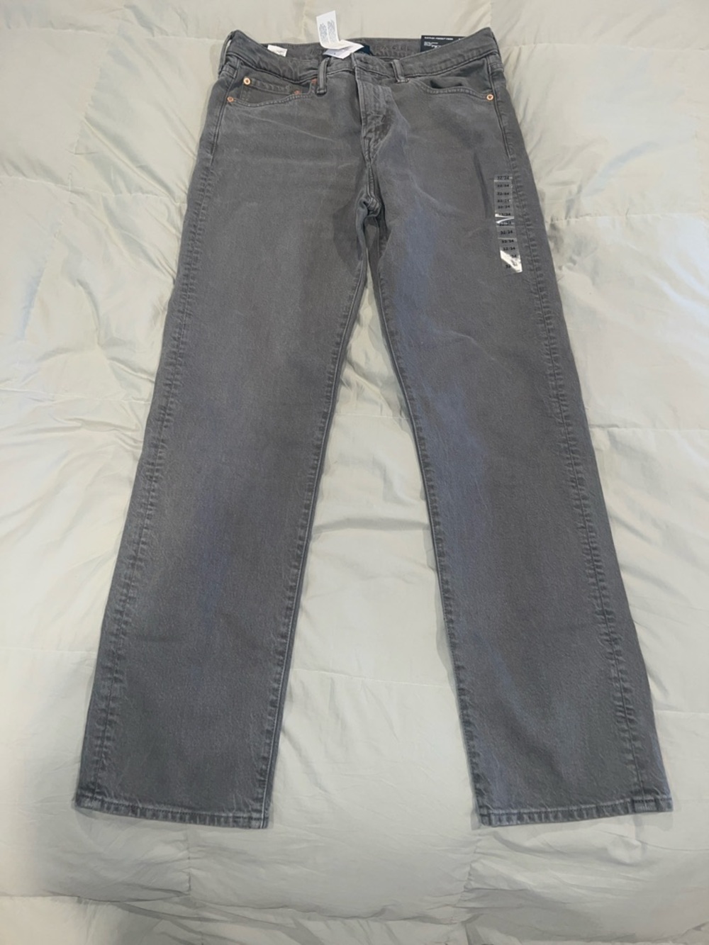 American Eagle Outfitters Straight-Leg Gray Jeans
